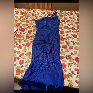 royal blue prom dress